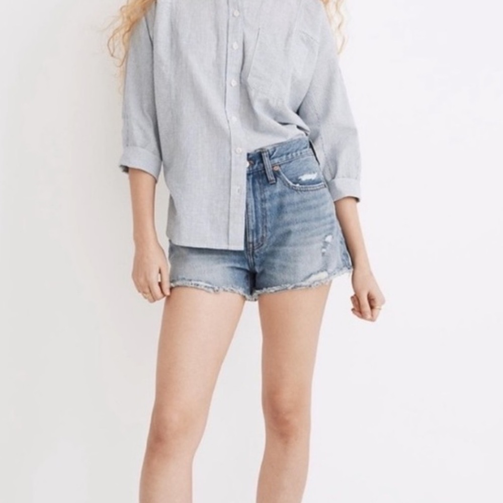 EUC Madewell Relaxed Denim Cutoff Shorts Size 25